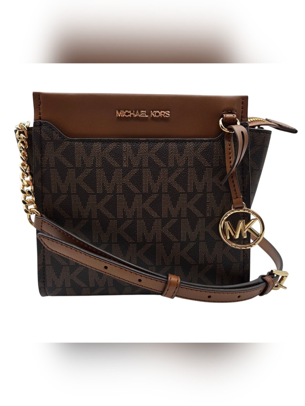 Michael Kors Brown Logo Crossbody Bag